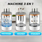 Nettoyeur de pinceaux de maquillage électrique USB 3-en-1