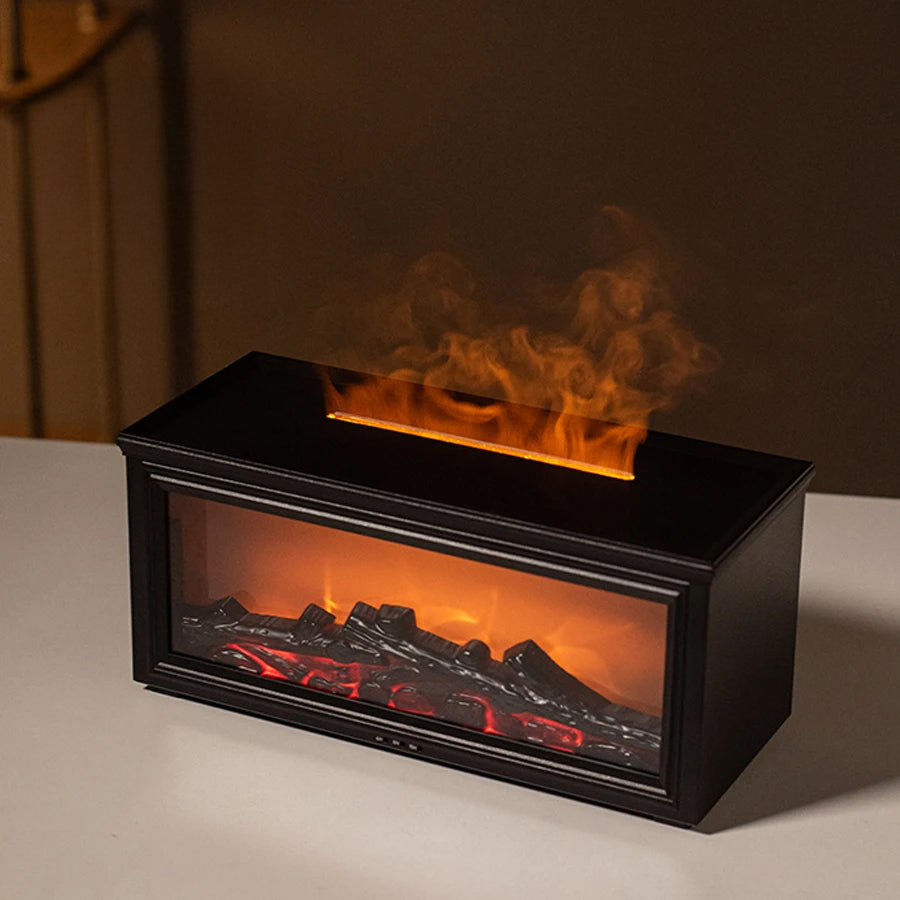 Mini Diffuseur d'Arômes "Cheminée Flamme Colorée"