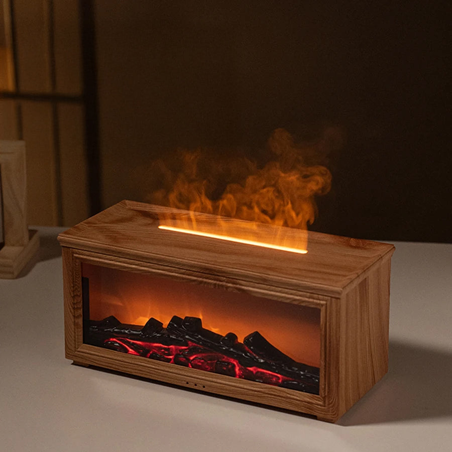 Mini Diffuseur d'Arômes "Cheminée Flamme Colorée"