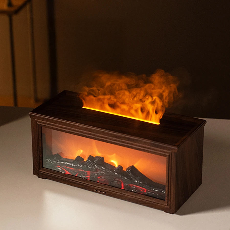 Mini Diffuseur d'Arômes "Cheminée Flamme Colorée"