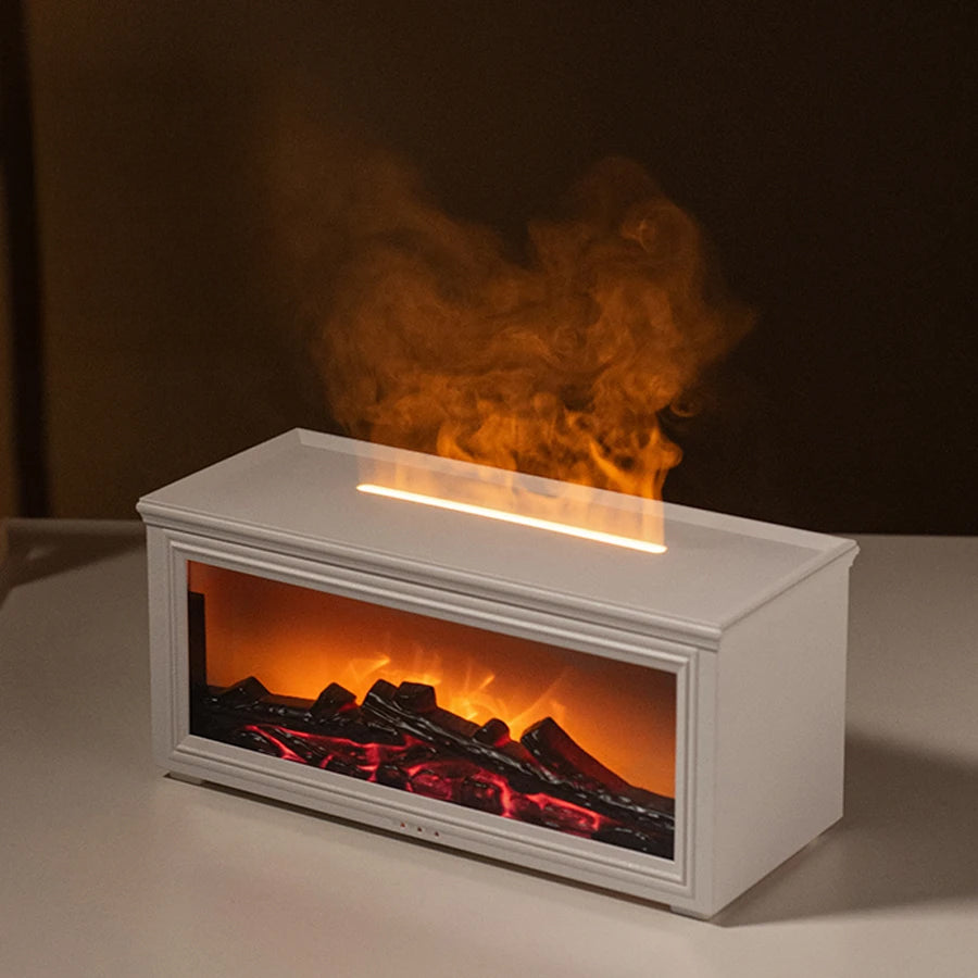 Mini Diffuseur d'Arômes "Cheminée Flamme Colorée"