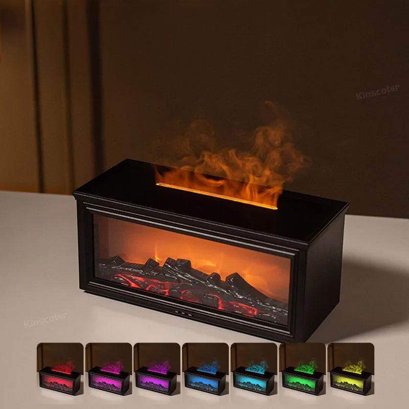 Mini Diffuseur d'Arômes "Cheminée Flamme Colorée"