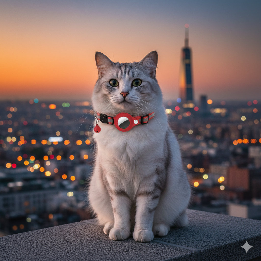 Collier Réfléchissant pour Chat avec Support AirTag