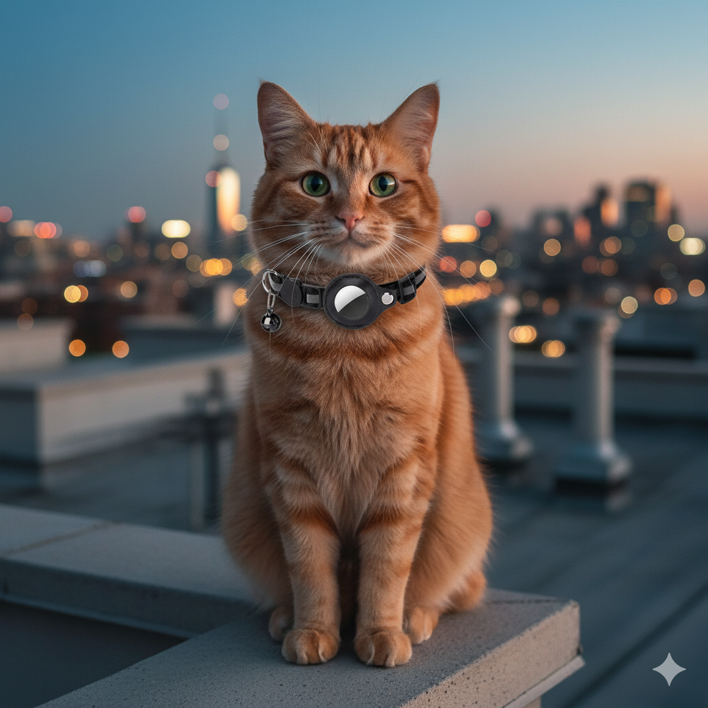 Collier Réfléchissant pour Chat avec Support AirTag