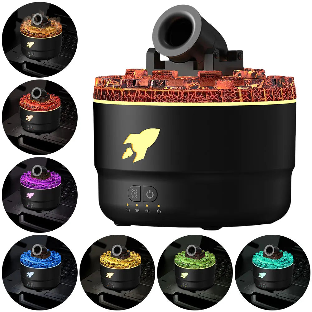 Humidificateur & Diffuseur Volcanique "Canon Lumineux"