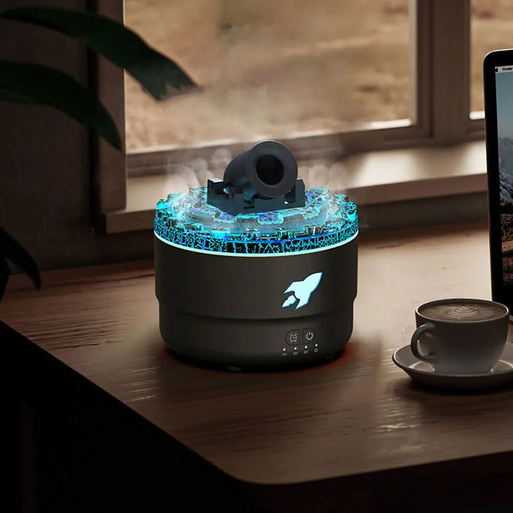 Humidificateur & Diffuseur Volcanique "Canon Lumineux"